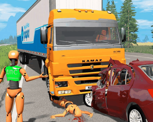 Avtomobil halokati test simulyatori 3D