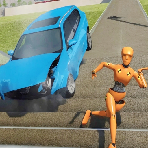 Avtomobil halokati testi va stunts 3D;;Aqldan ozgan avtohalokatga uchragan kosmik avtohalokat simulyatori va transport vositalarini parcha-parcha qilib tashlaydi