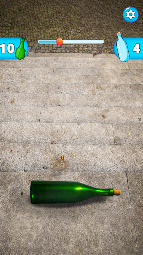 Bottle on Stairs: Rolling Down